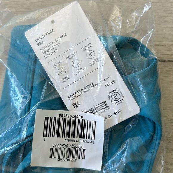 Athleta Train Free Bra A-C TEAL S NWT IN PACKAGE - Picture 10 of 10